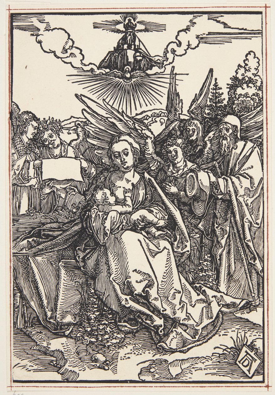 Beş melekli Kutsal Aile by Albrecht Dürer