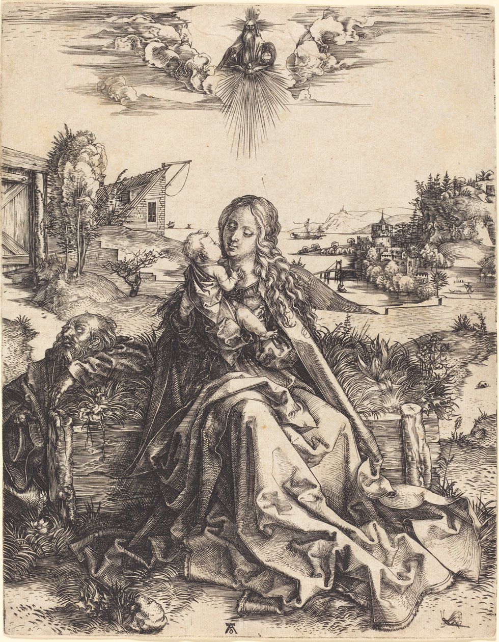 Mayfly ile Kutsal Aile by Albrecht Dürer