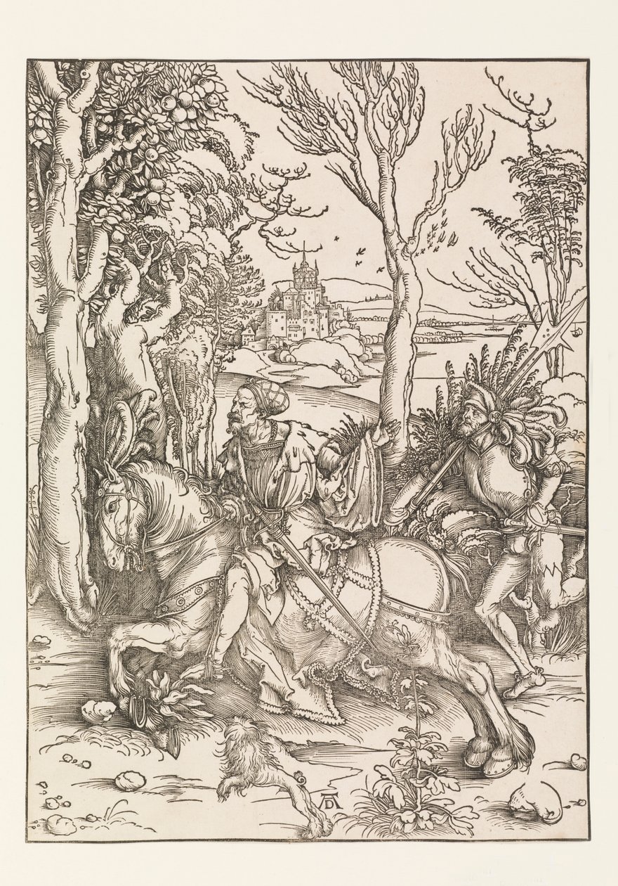 Şövalye ve Landsquenet by Albrecht Dürer