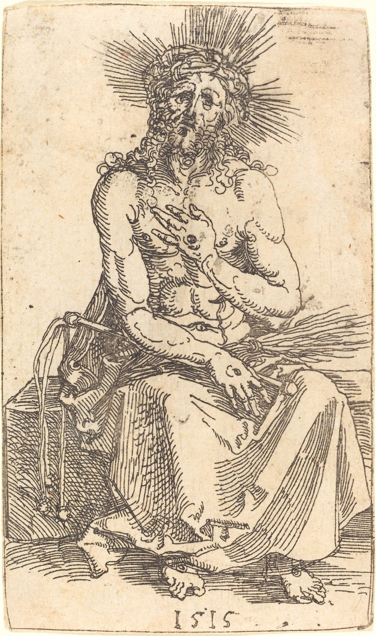 Oturan Acıların Adamı by Albrecht Dürer