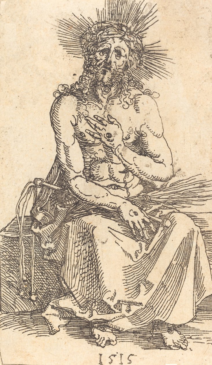 Oturan Acıların Adamı, 1515. by Albrecht Dürer