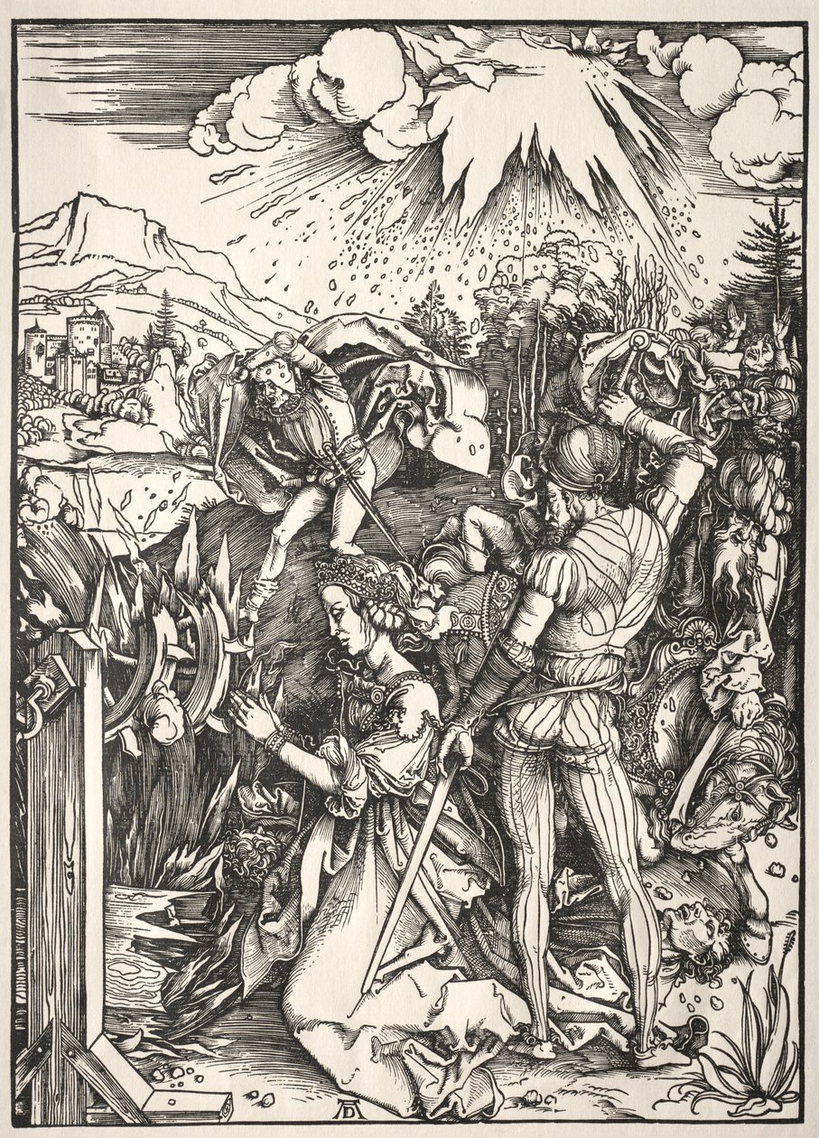 Aziz Catherine'in Şehitliği. by Albrecht Dürer