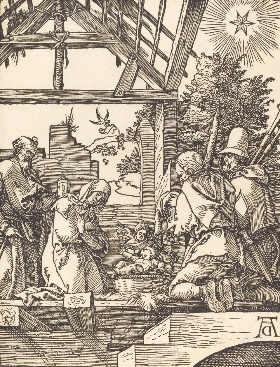 Doğuş, muhtemelen c. 15091510. by Albrecht Dürer