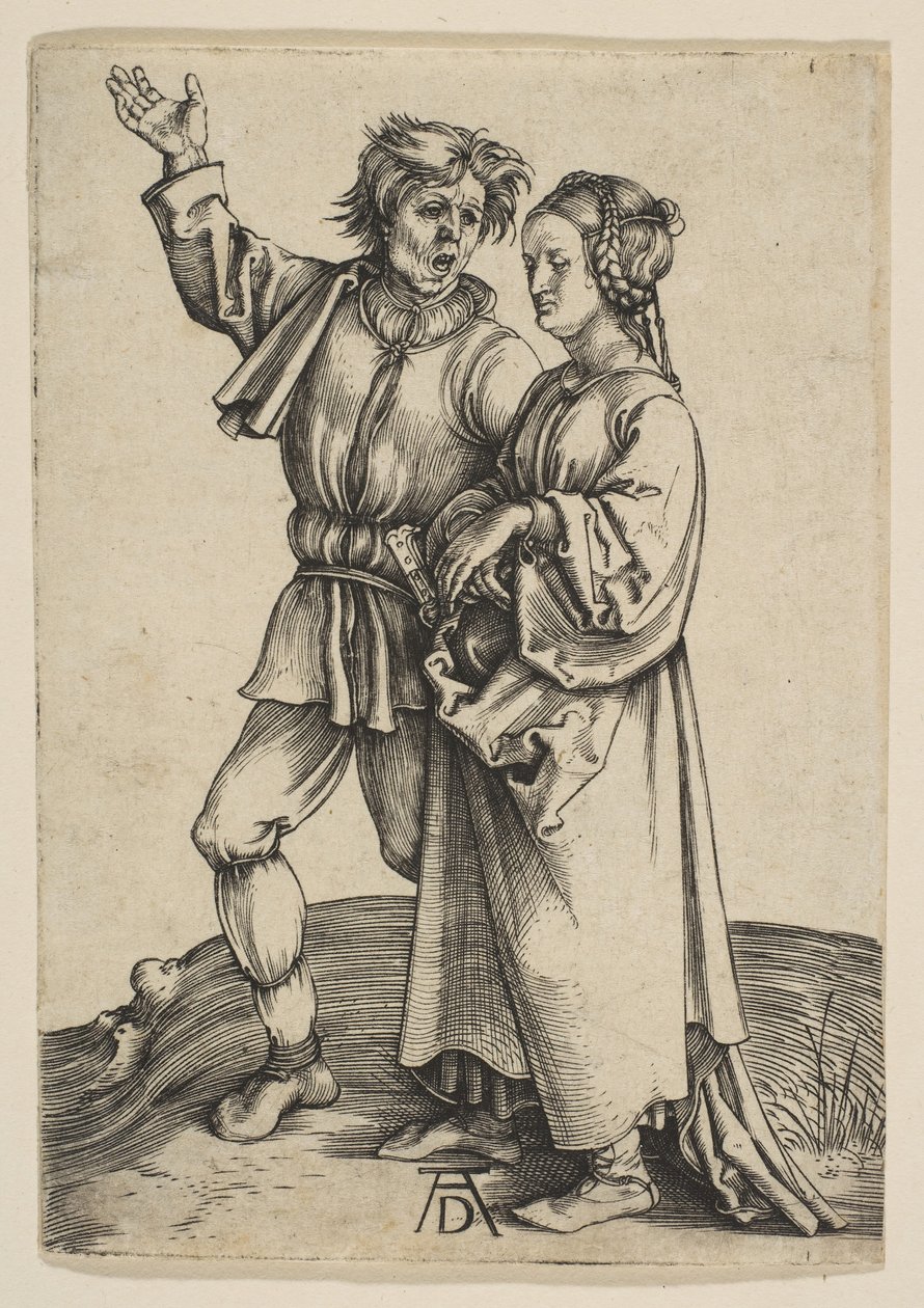 Köylü ve Karısı, yak. 1497. by Albrecht Dürer