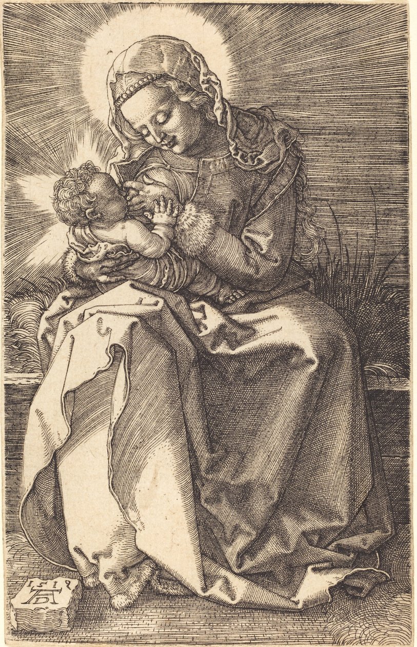 Bakire çocuğu emziriyor by Albrecht Dürer