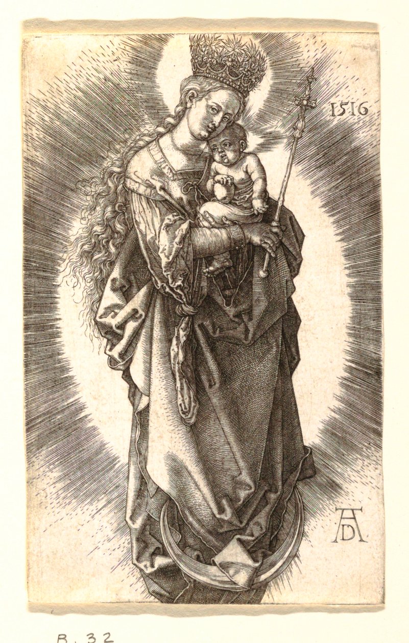 Yıldızların Tacı olan Bakire by Albrecht Dürer