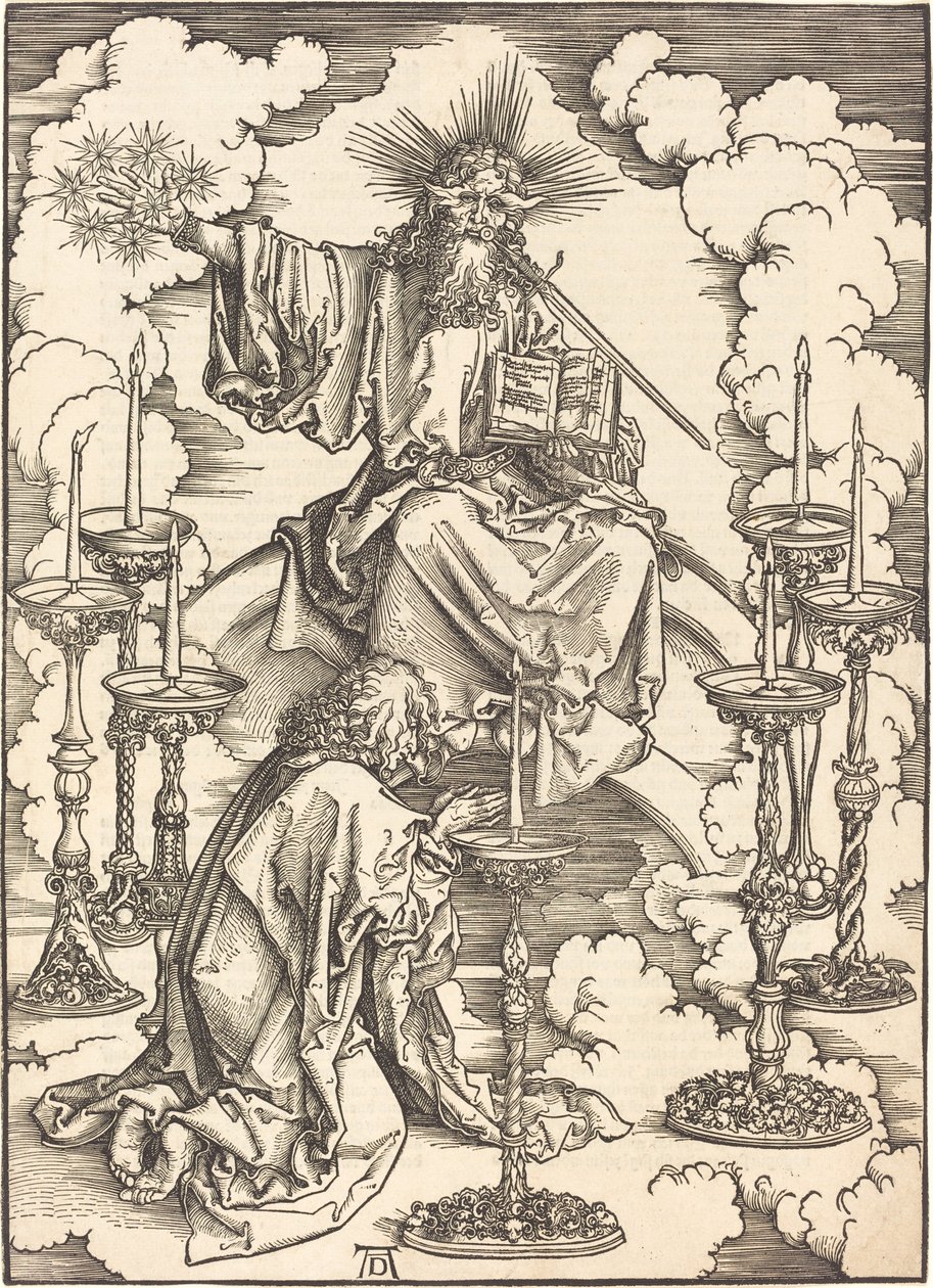 Yedi Şamdan Vizyonu by Albrecht Dürer