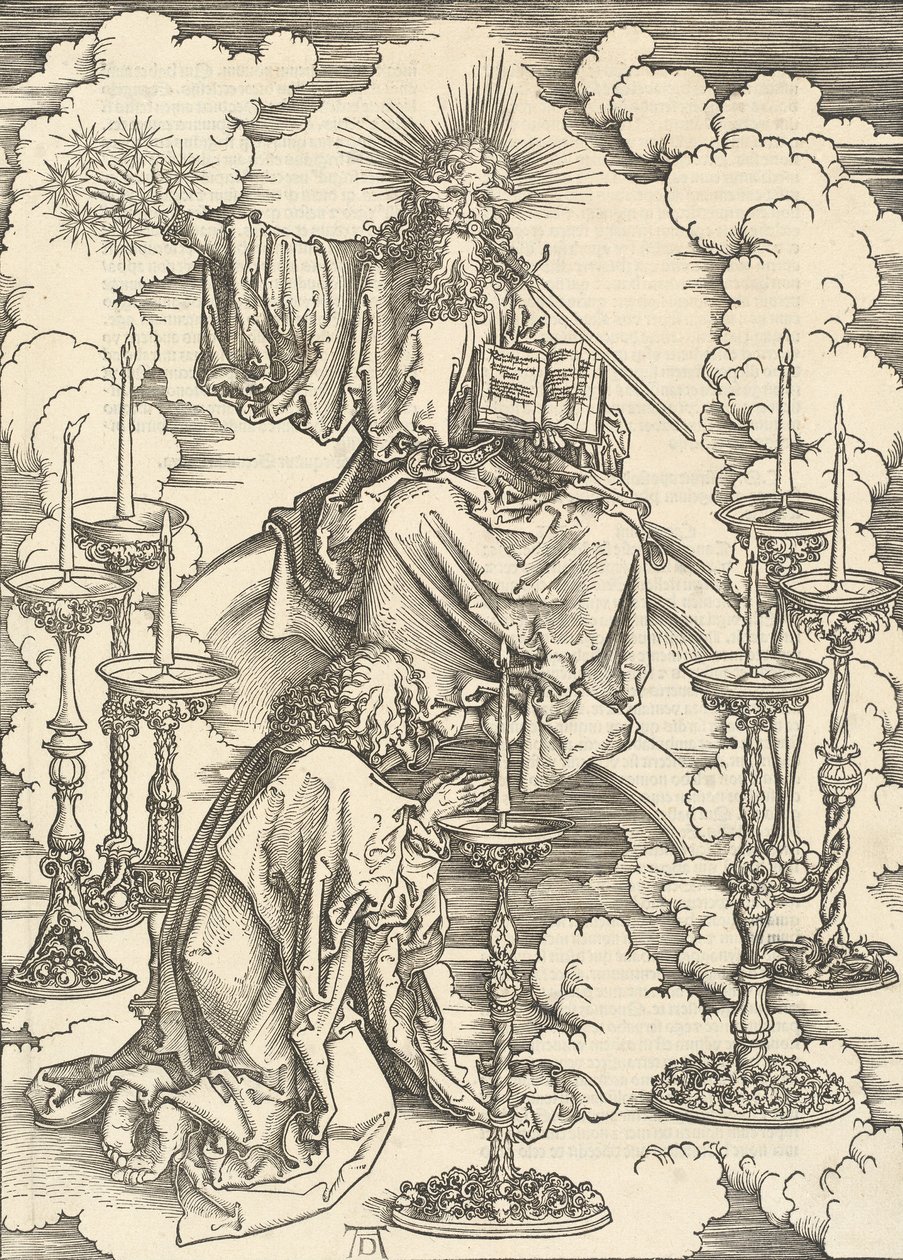 Yedi Şamdan Vizyonu, 1498. by Albrecht Dürer