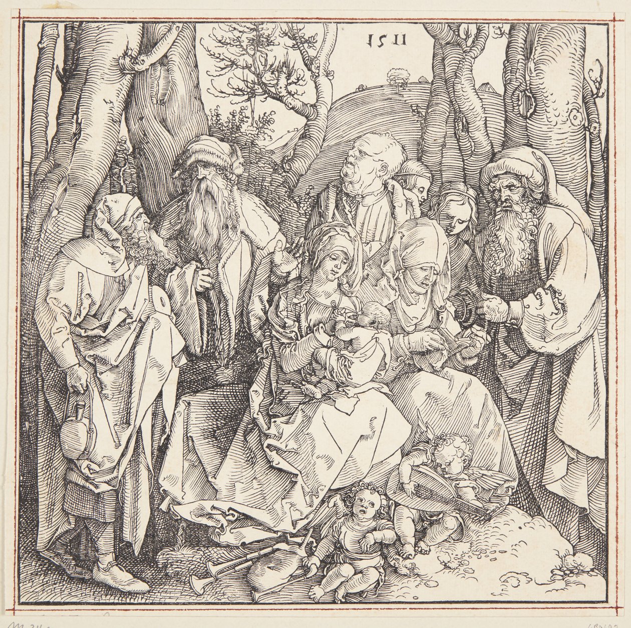 Meleklerle kutsal akrabalık by Albrecht Dürer