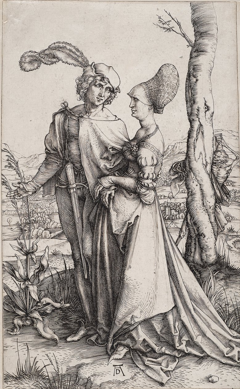 Genç Çift Ölümle Tehdit Edildi by Albrecht Dürer