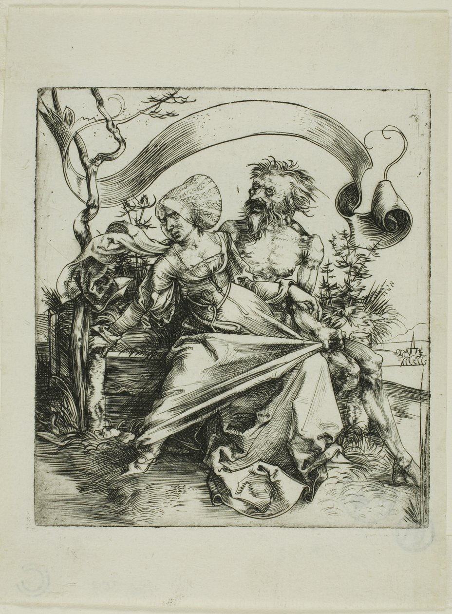 Ölümün Saldırıya Uğradığı Genç Kadın (Ravisher) by Albrecht Dürer