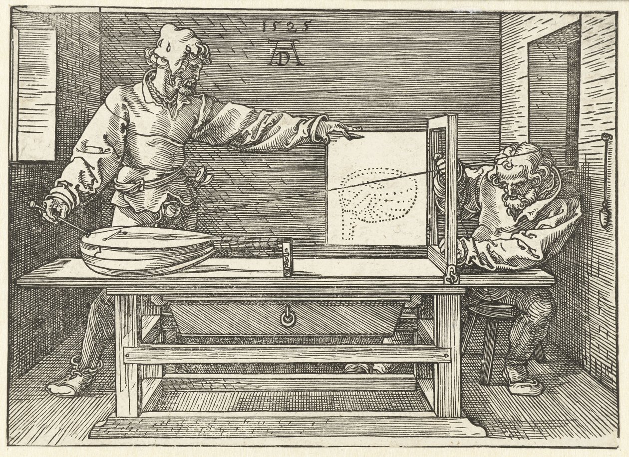Lavta çizen sanatçı by Albrecht Dürer or Duerer