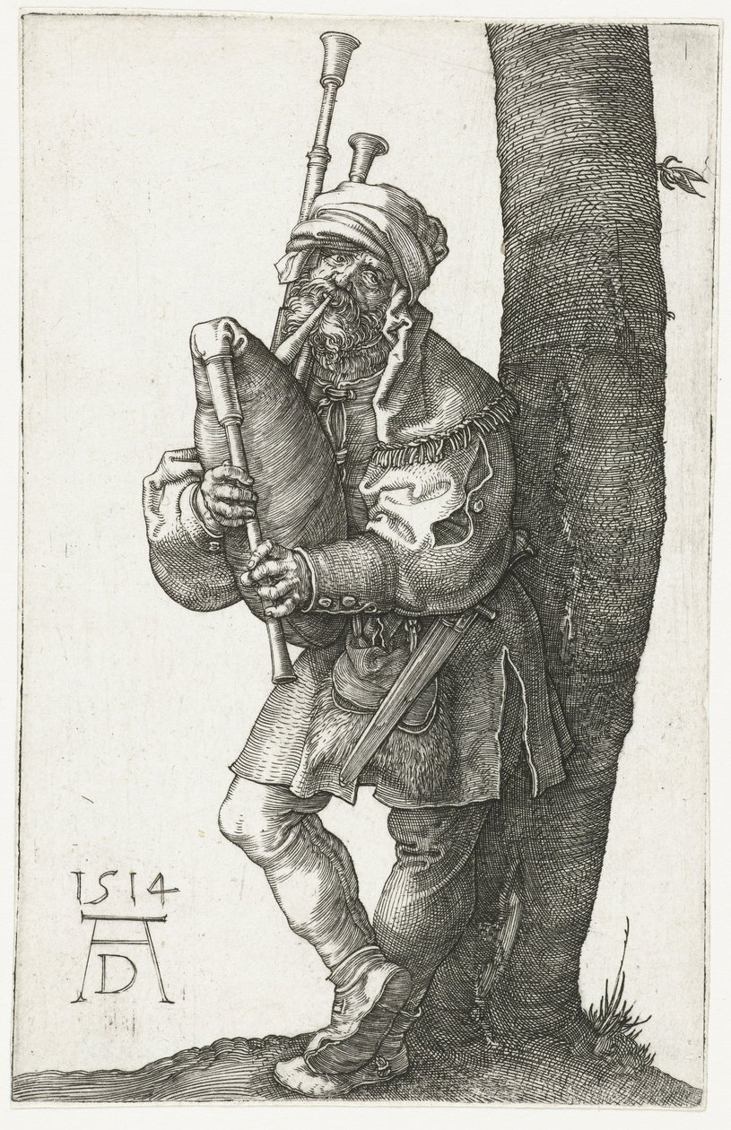 Gayda oyuncusu by Albrecht Dürer or Duerer