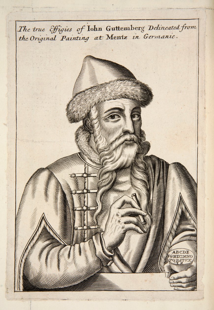 John Guttemberg, birahane. 1683 gravürü. by Albrecht Mentz