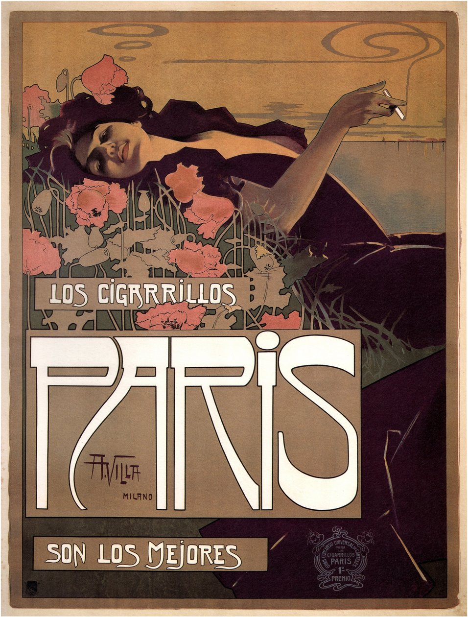 Sigaralar Paris, 1901 by Aleardo Villa