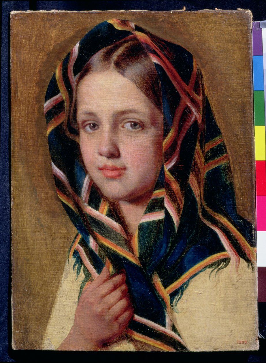 Şallı Kız by Aleksei Gavrilovich Venetsianov