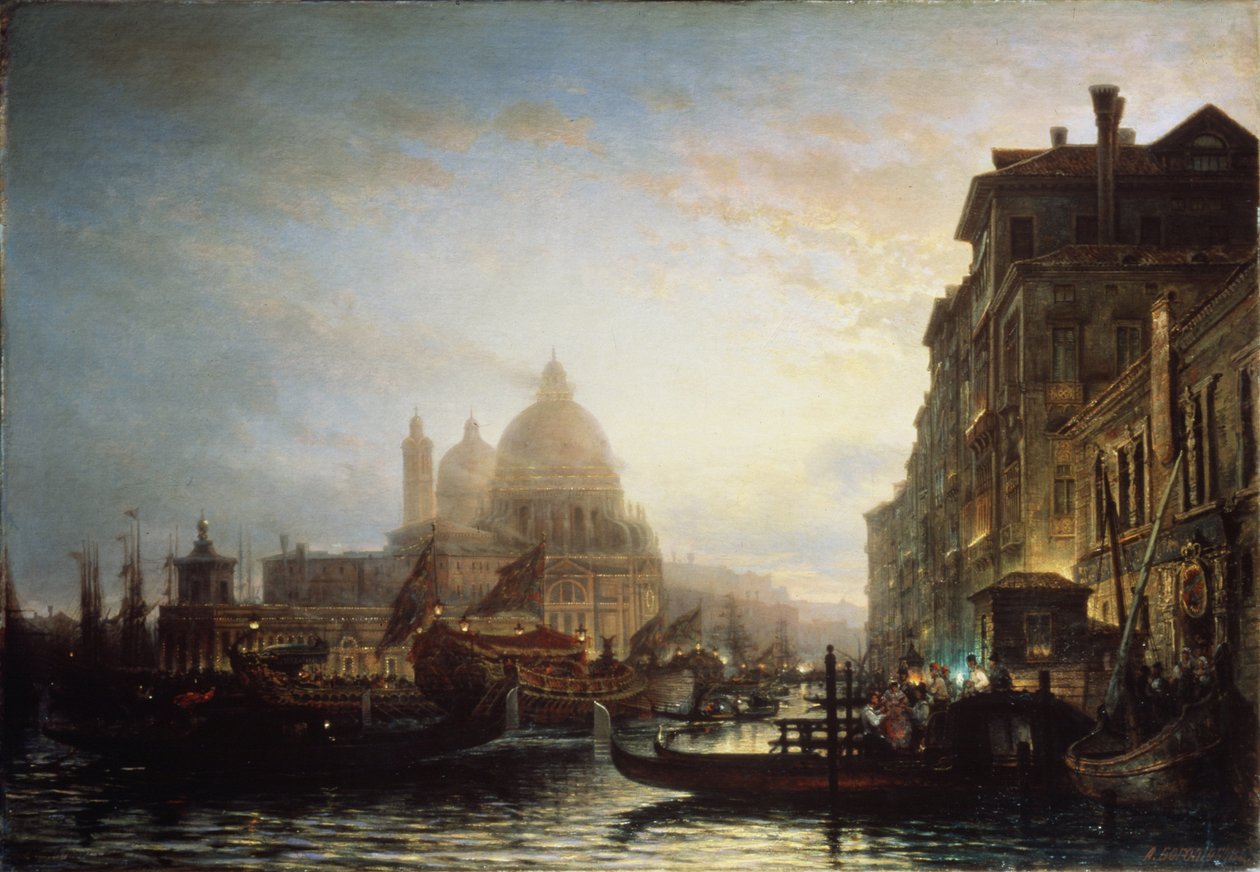 Venedik geceleri, 1856 by Aleksei Petrovich Bogolyubov
