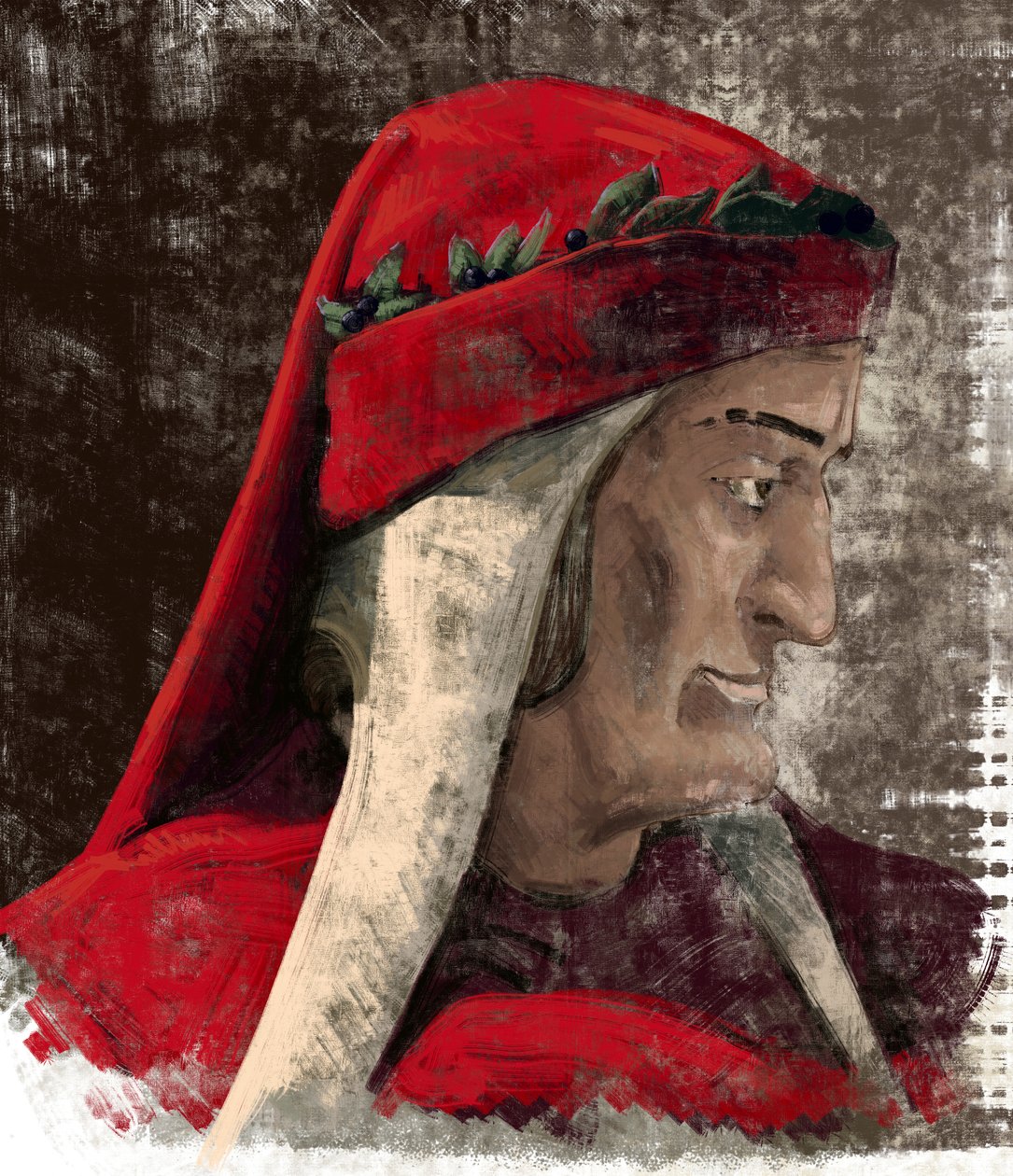 Dante Alighieri (çizim) by Alessandro Lonati