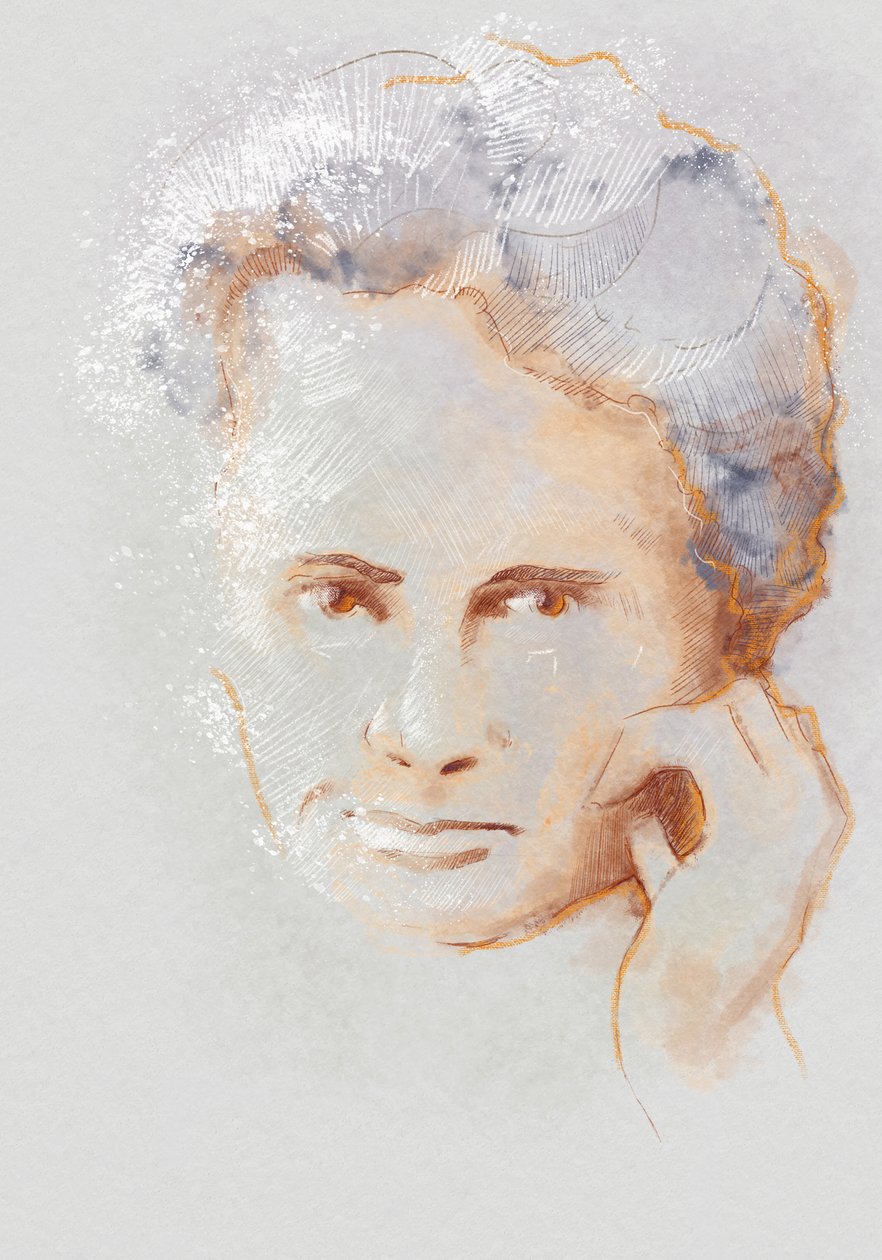 Marie Sklodowska Curie, 2023 (illüstrasyon) by Alessandro Lonati