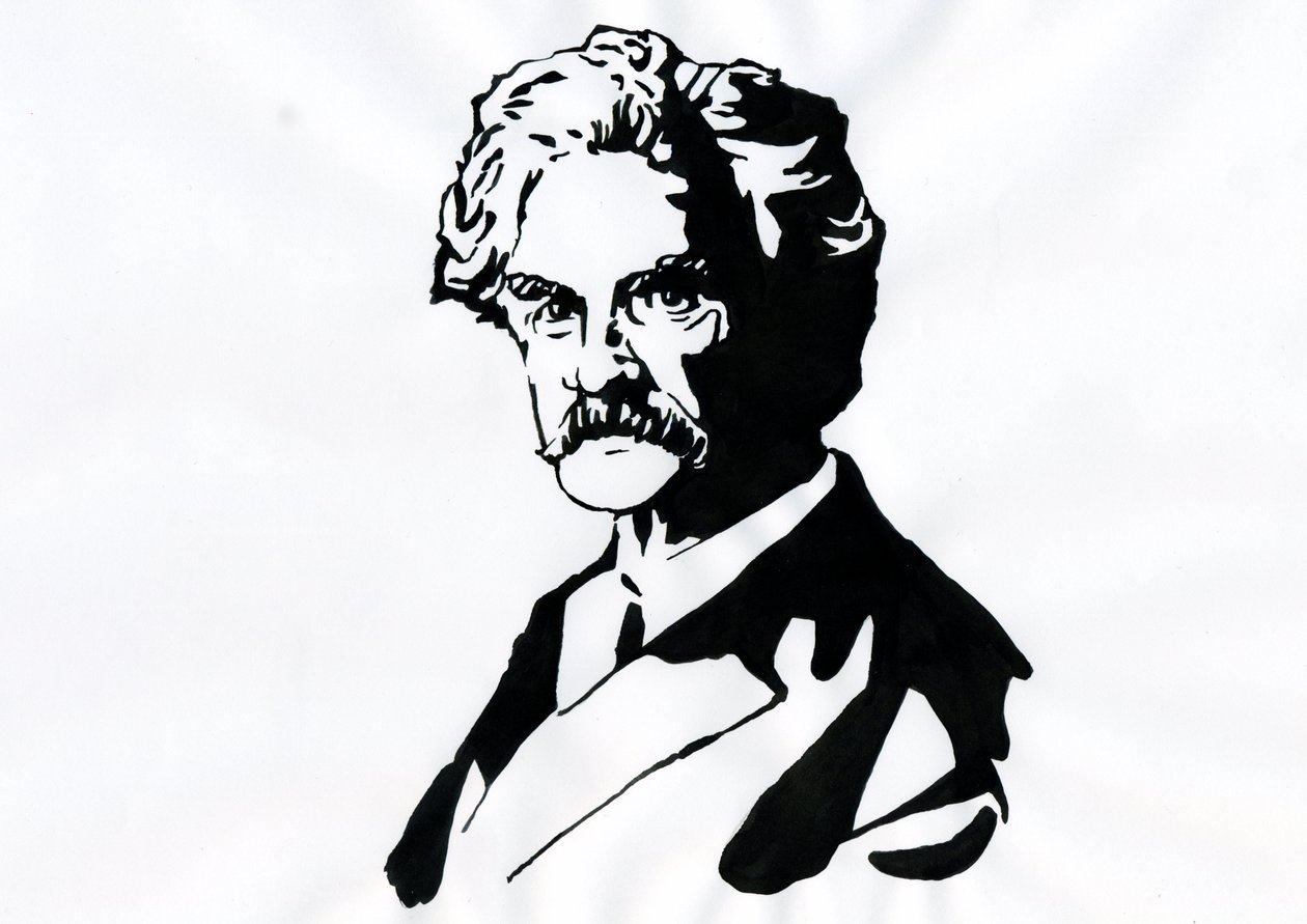 Mark Twain'in Portresi (1835-1910) by Alessandro Lonati