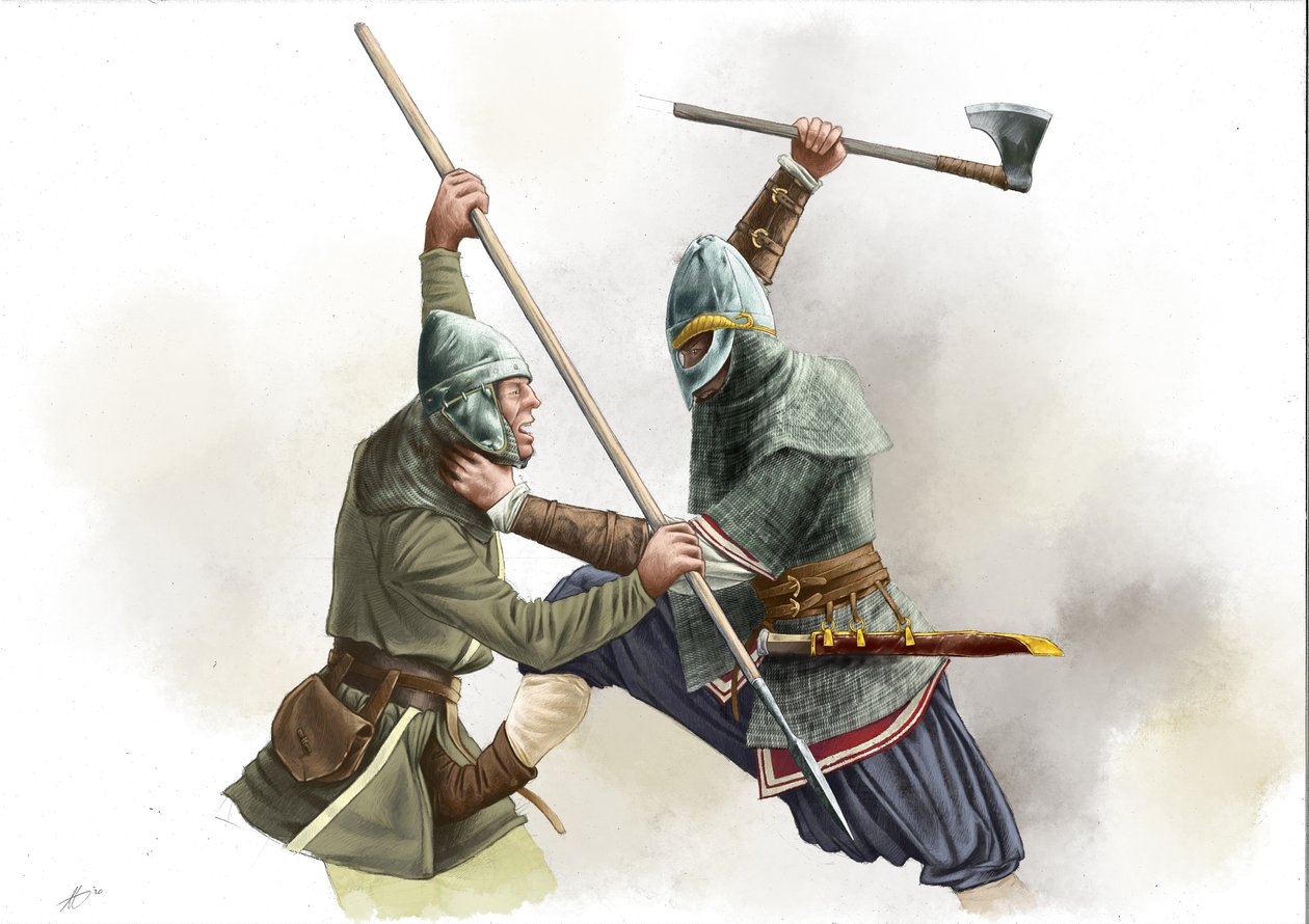 Vikingler savaşçı dövüşü by Alessandro Lonati