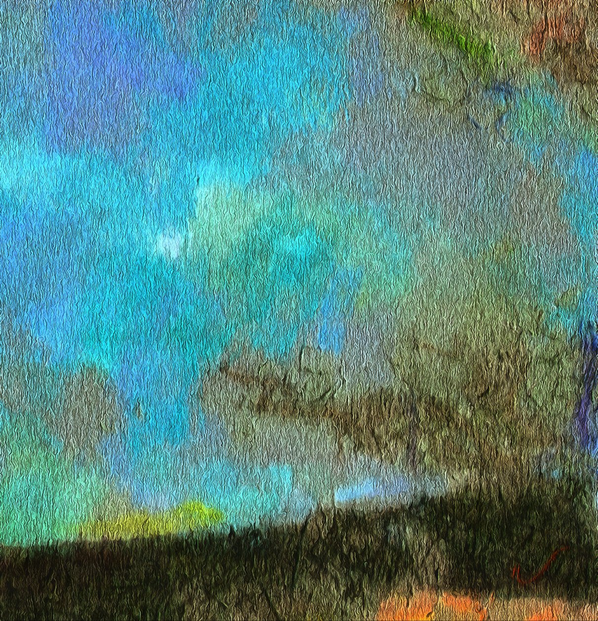 bluish black,2017, by Alex Caminker