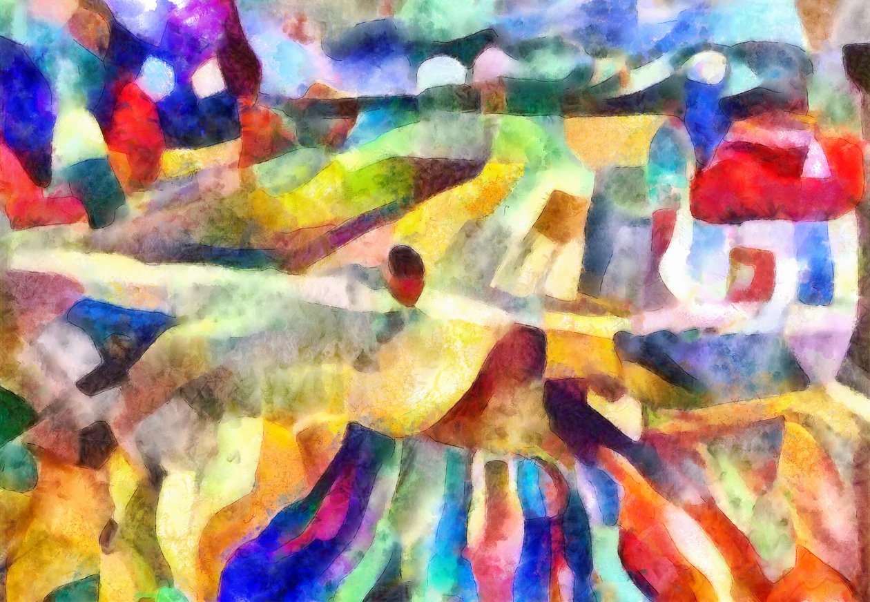 kırmızı çatılı ev,2017,(karışık teknik) by Alex Caminker