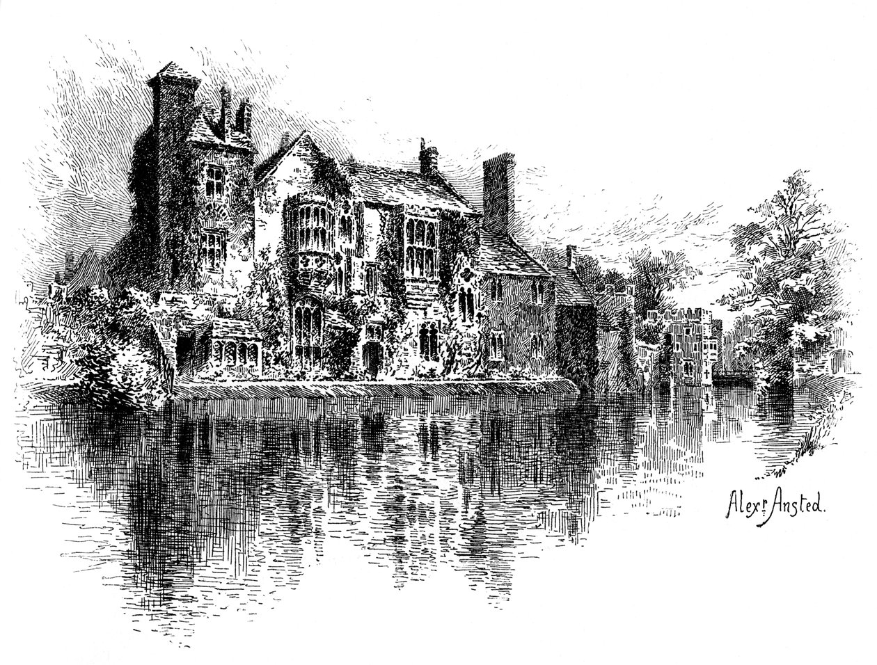 Wells Sarayı, Somerset, 1895. by Alex Ansted