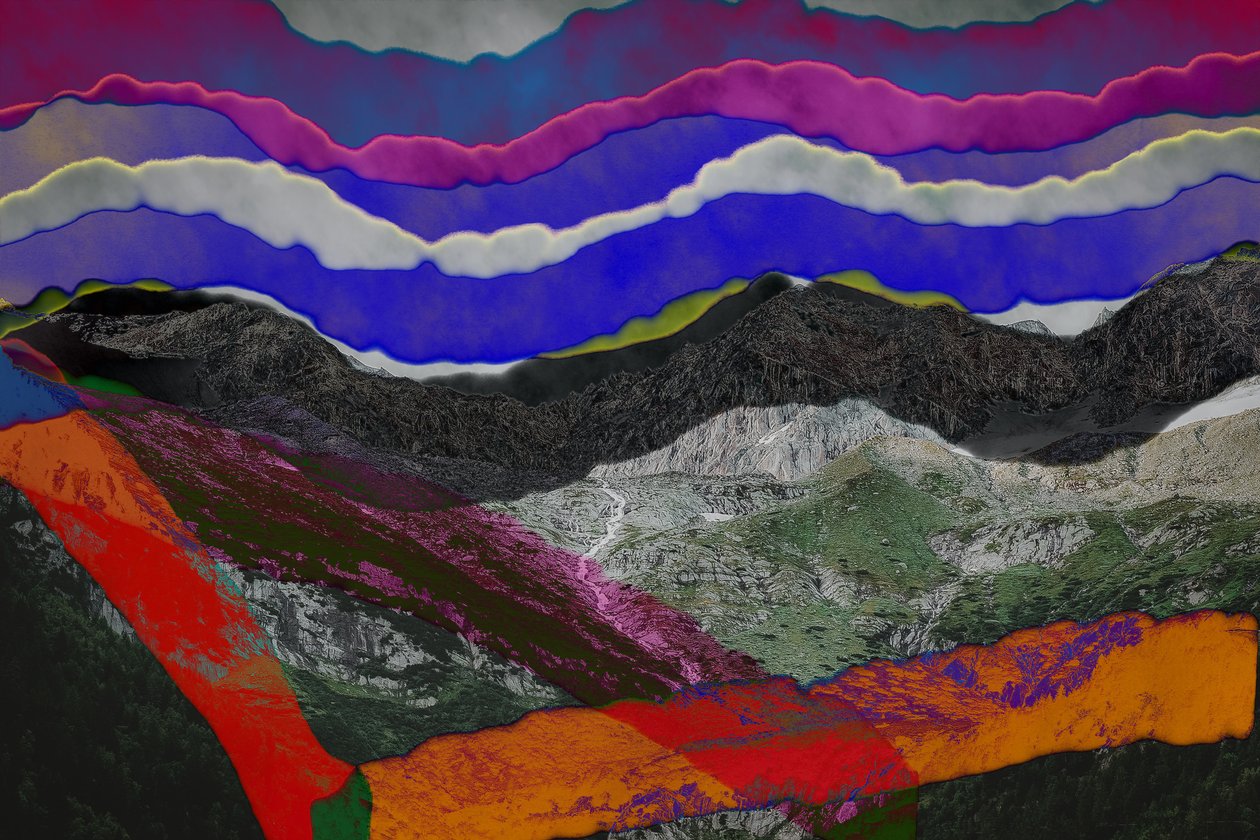örtük,2019,(kolaj) by Alex Caminker