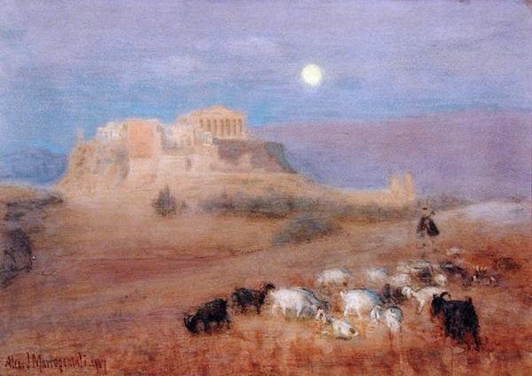 Alacakaranlıkta Akropolis by Alex J. Mavrogordato