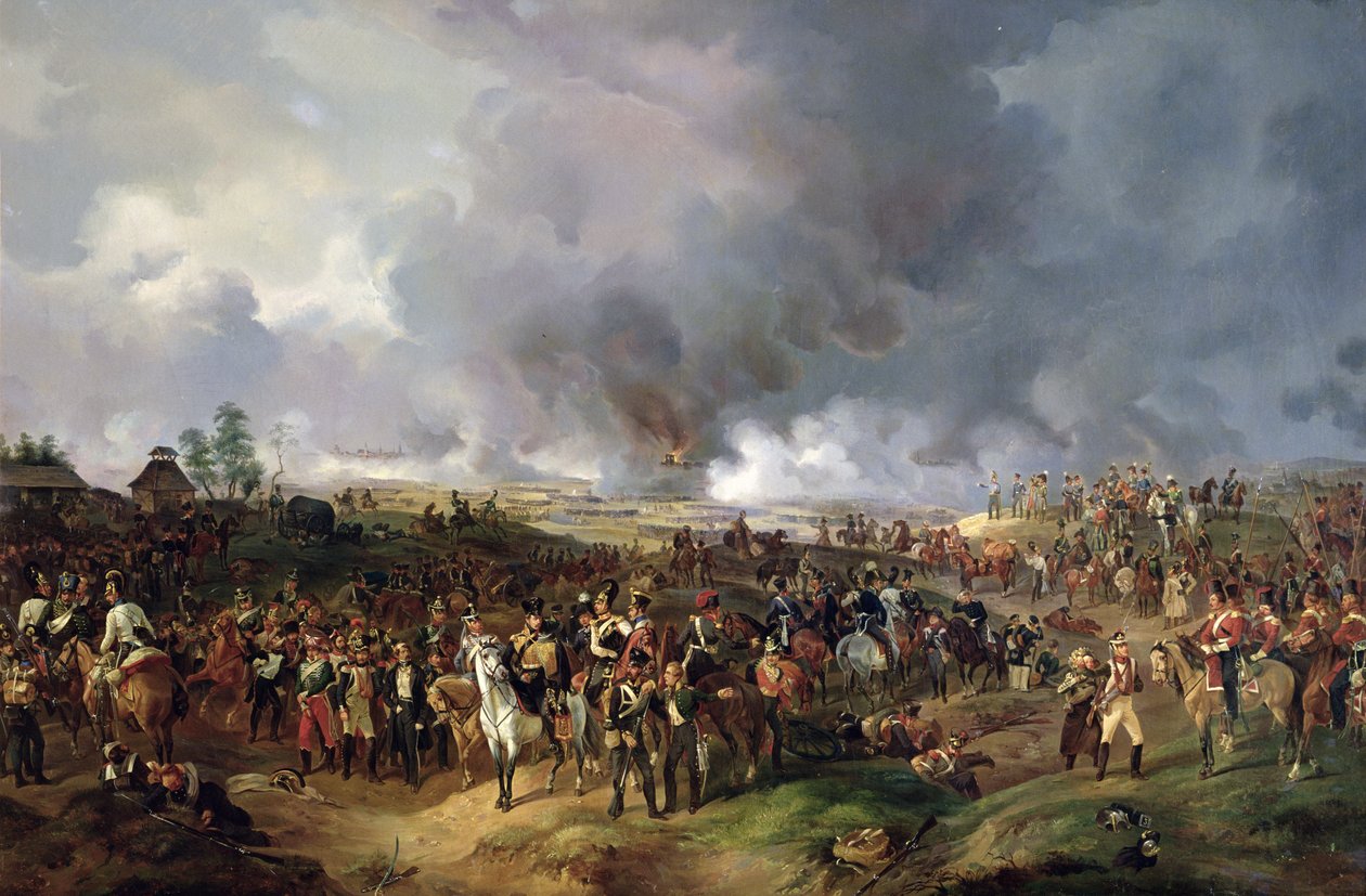Leipzig Ulusları Savaşı, 1813 by Alexander Ivanovich Sauerweid