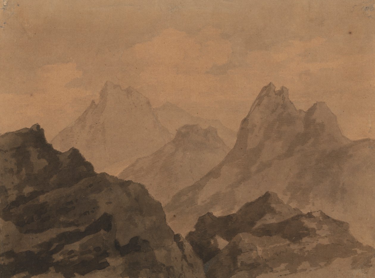 Dağ Tepeleri (Bir Dağ Çalışması) by Alexander Cozens