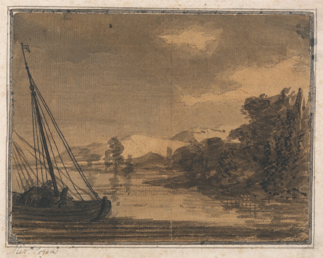 Nehir ve Tekne by Alexander Cozens