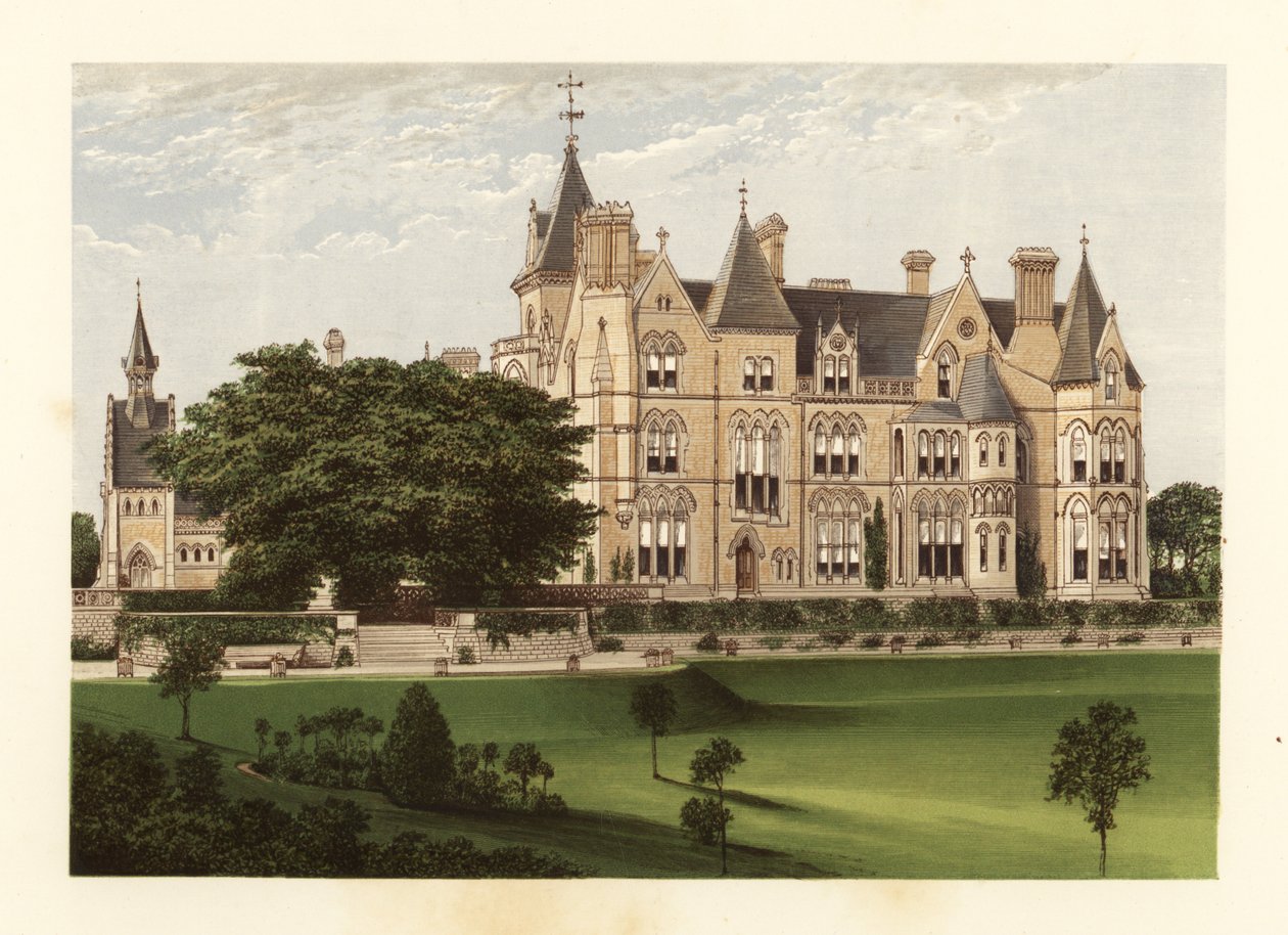 Bestwood Lodge., Nottinghamshire, İngiltere. by Alexander Francis (after) Lydon