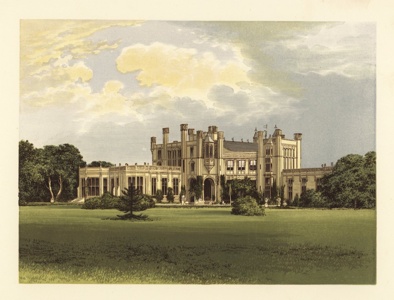 Highcliffe Kalesi, Hampshire, İngiltere. by Alexander Francis (after) Lydon