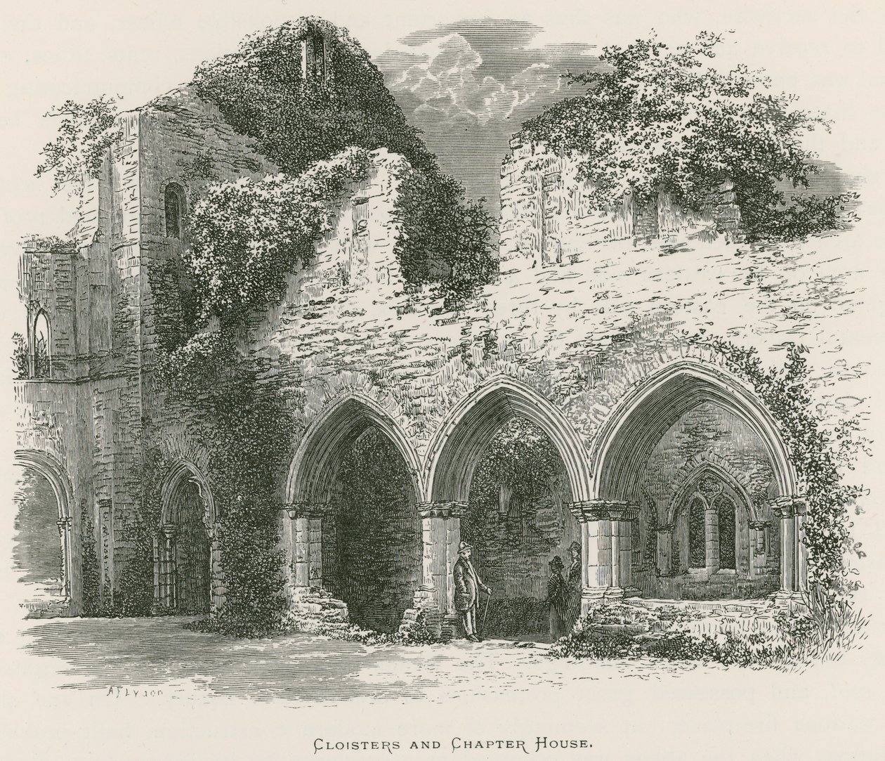 Netley Manastırı, Cloisters ve Chapter House by Alexander Francis Lydon