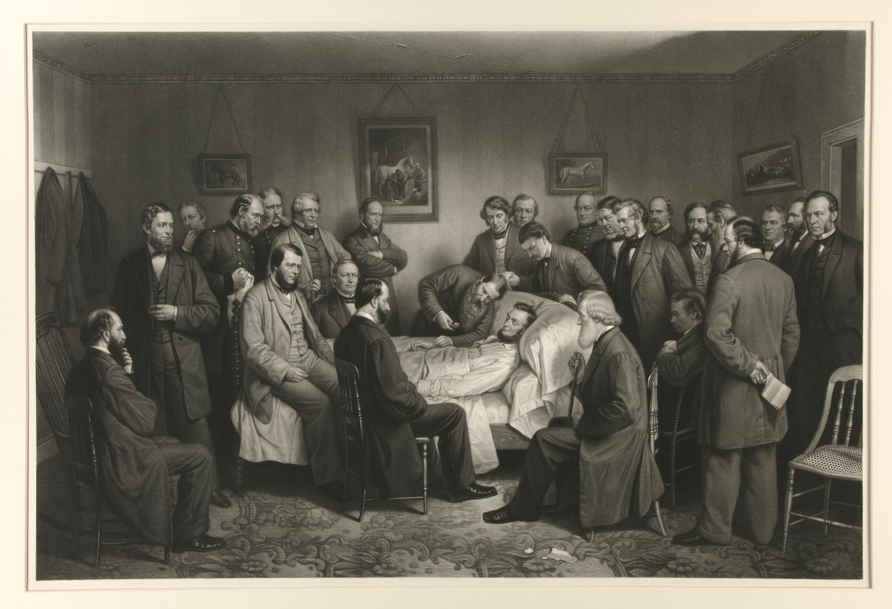 Lincoln ölüm döşeğinde by Alexander Hay Ritchie