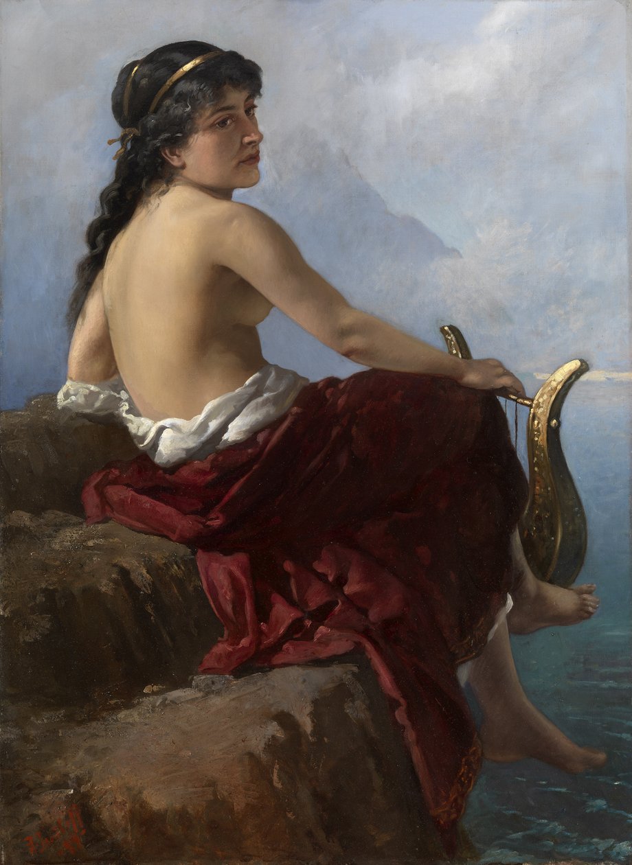 Lefkada Kayalığında Sappho, 1889 by Alexander Izmailov