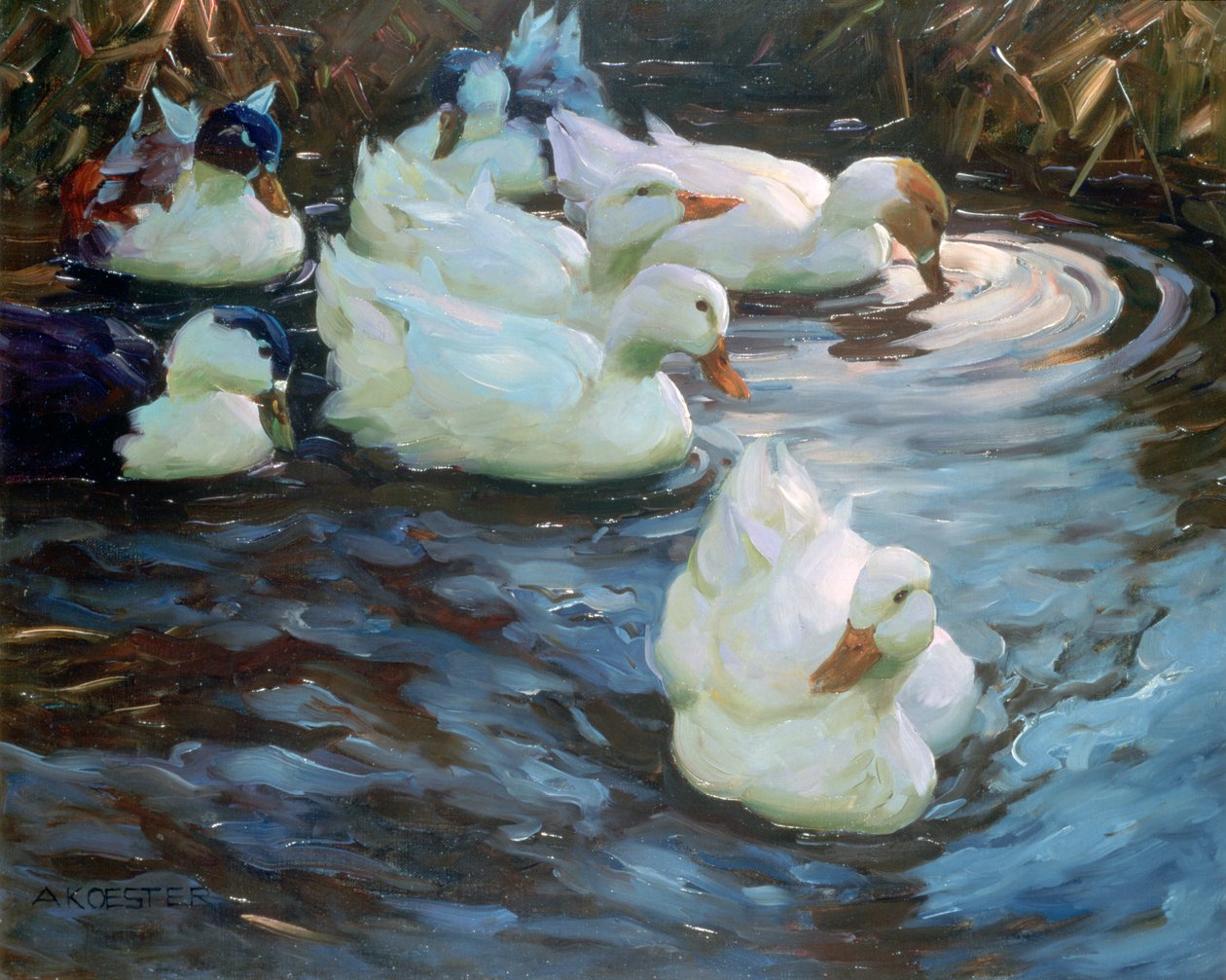 Göldeki Ördekler, c1884-1932 by Alexander Koester