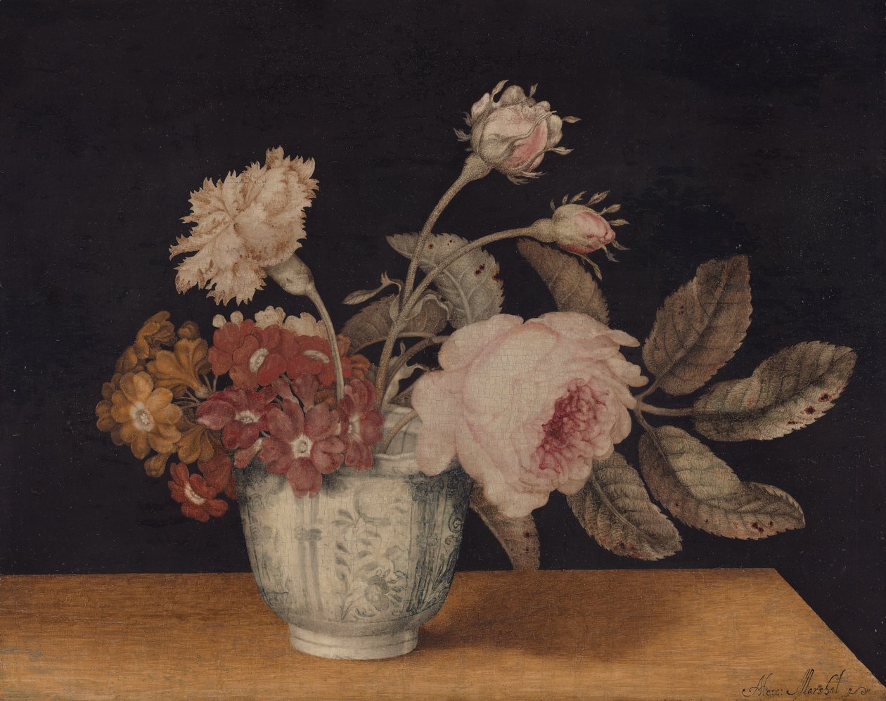 Delft Kavanozunda Çiçekler, 1663. by Alexander Marshal