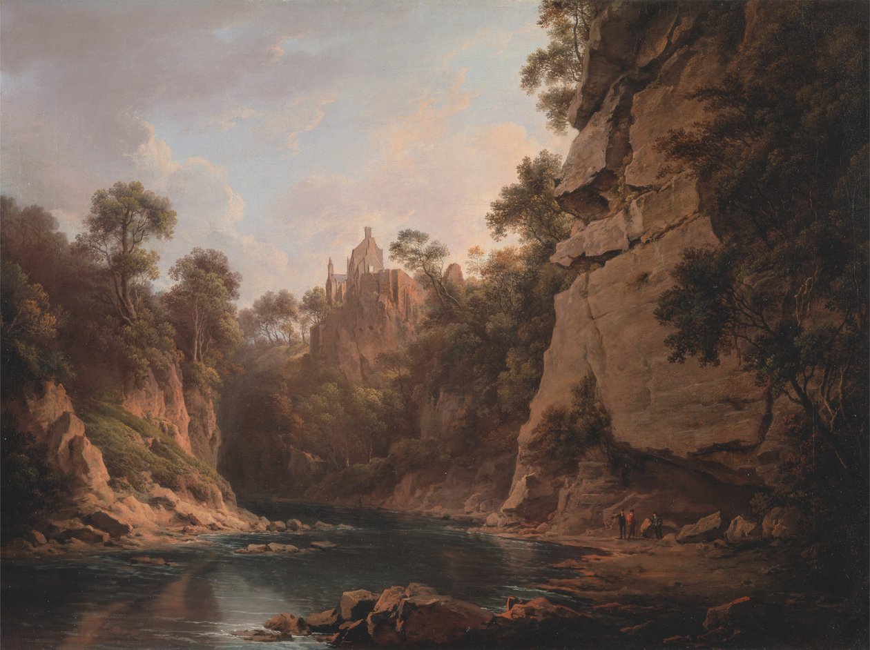 Edinburgh yakınlarındaki Hawthornden Kalesi by Alexander Nasmyth