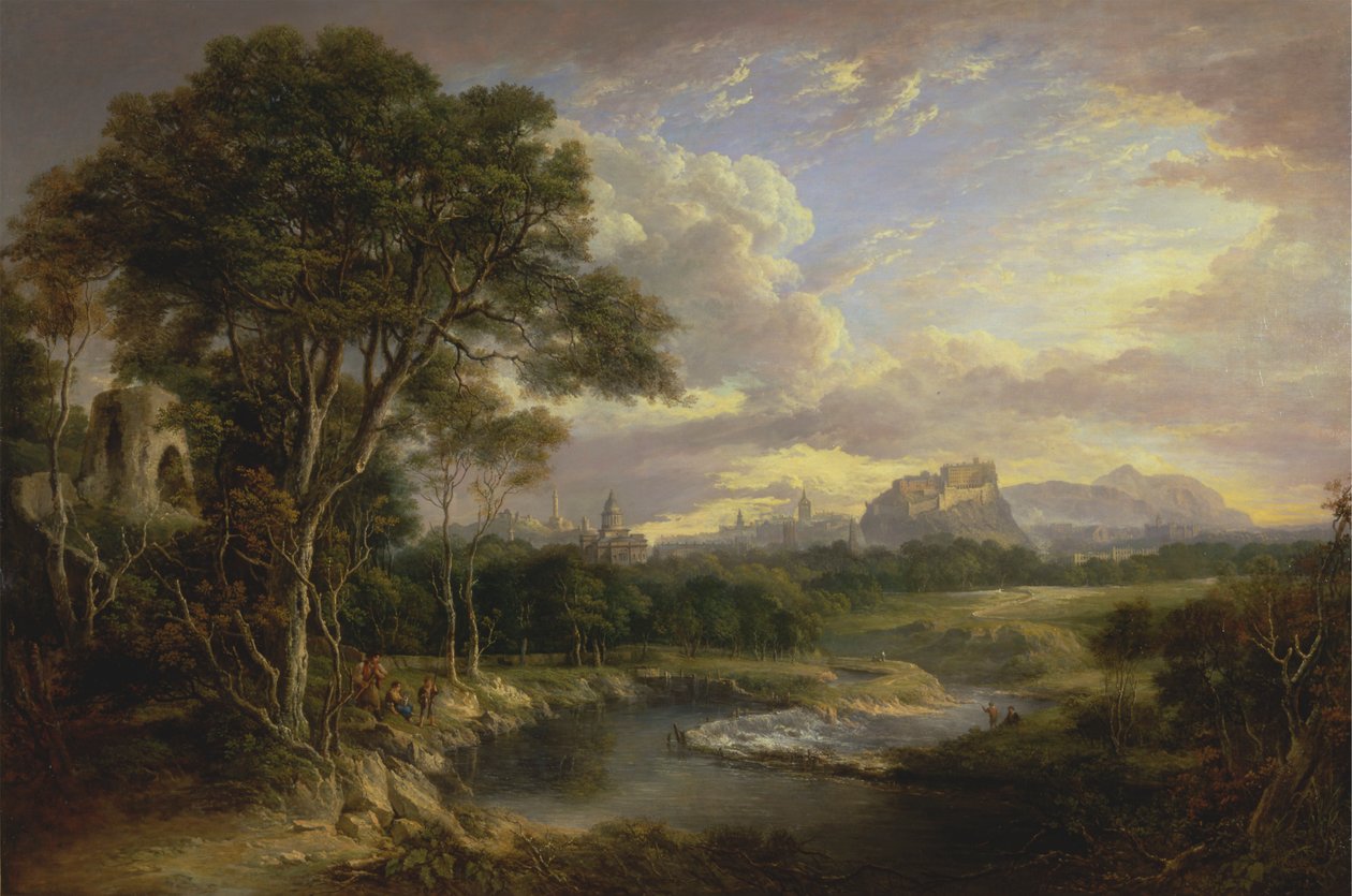 Edinburgh şehrinin görünümü by Alexander Nasmyth