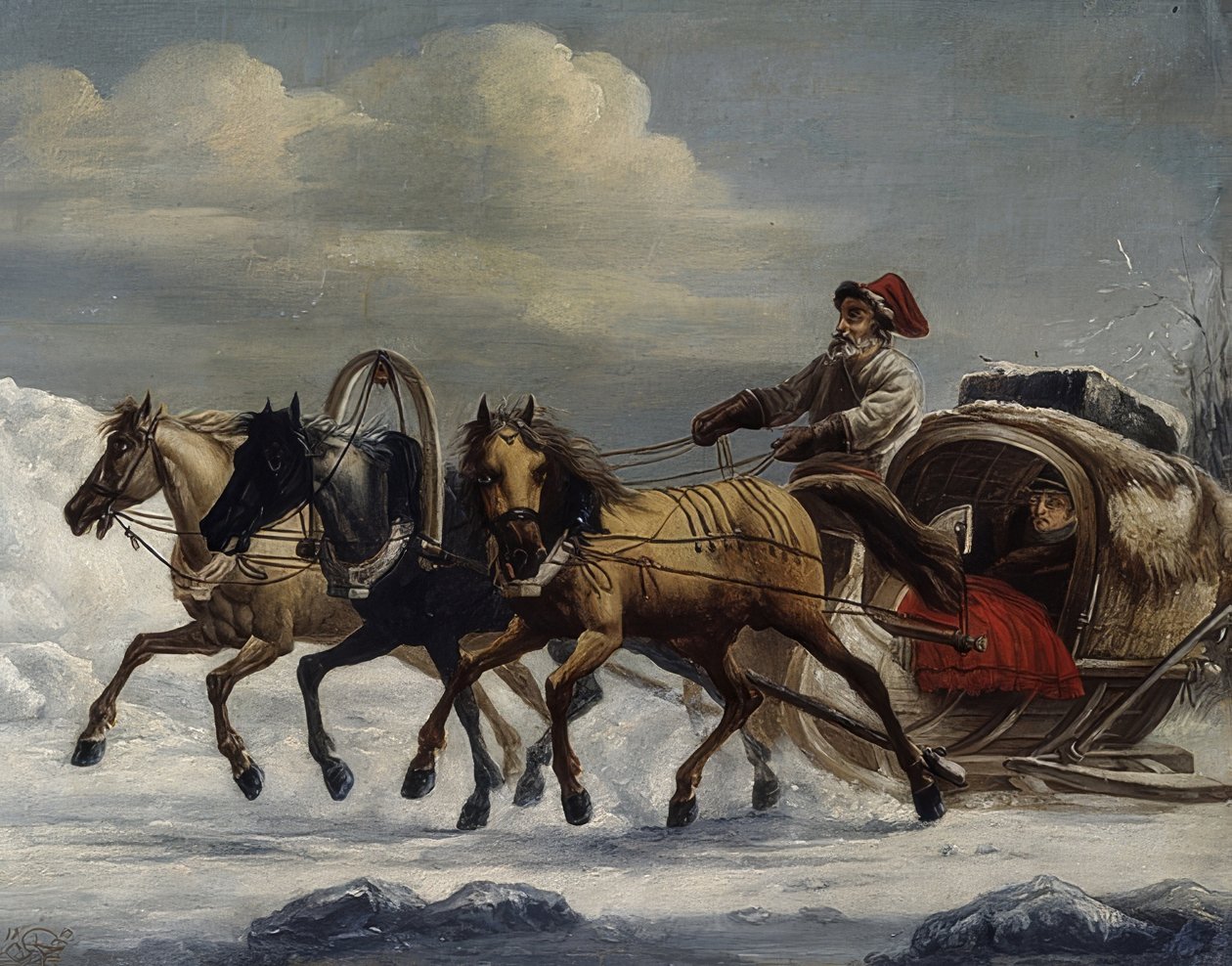 Troyka. 1816 by Alexander Osipovich Orlowski