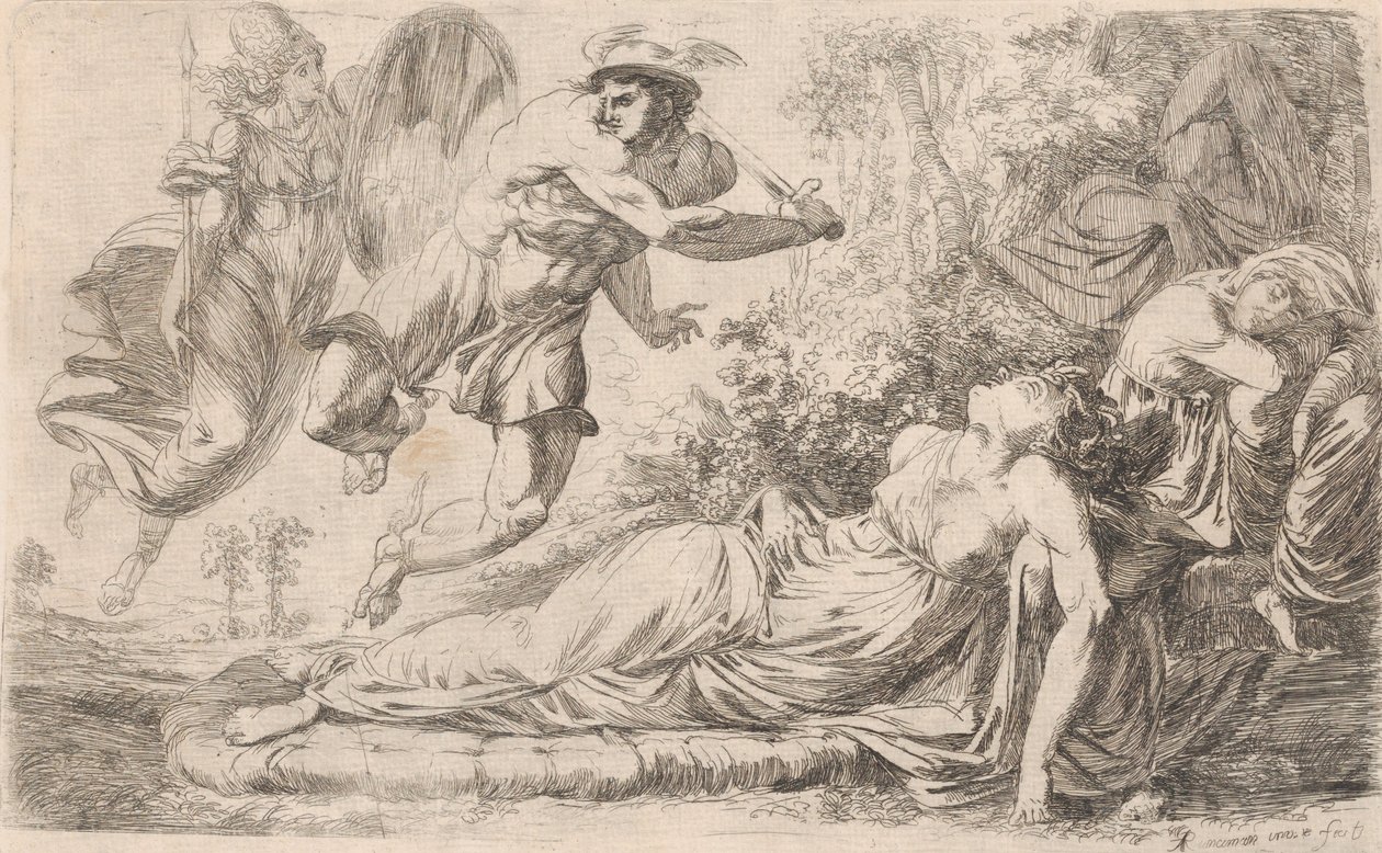 Perseus ve Uyuyan Medusa, 1774. by Alexander Runciman