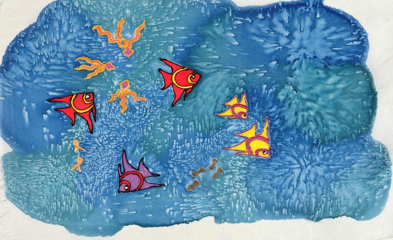 Balık, 1999 (boyalı ipek) by Alexandra Cowan