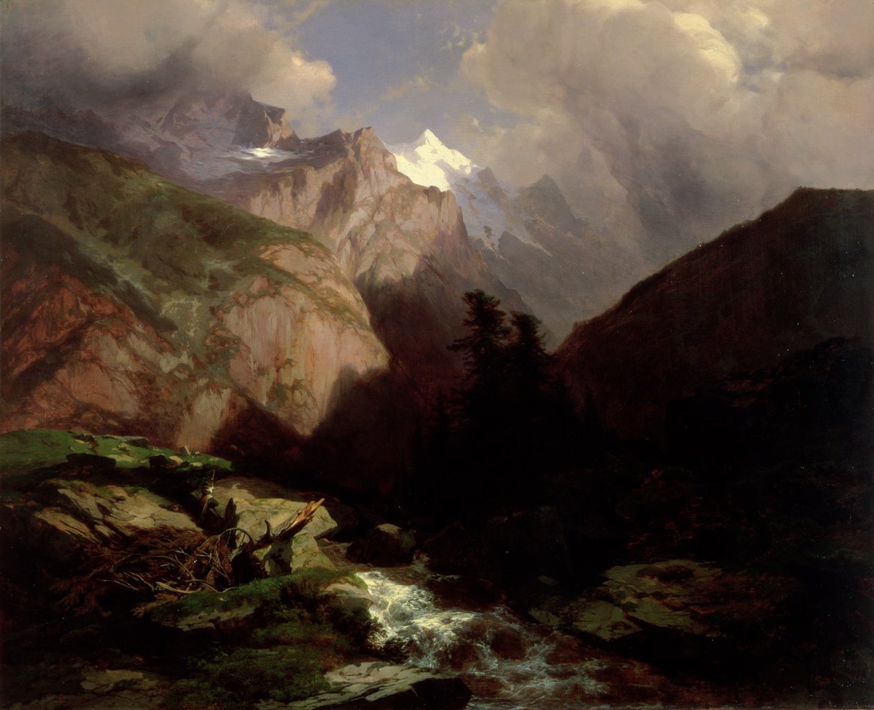 Jungfrau, İsviçre by Alexandre Calame