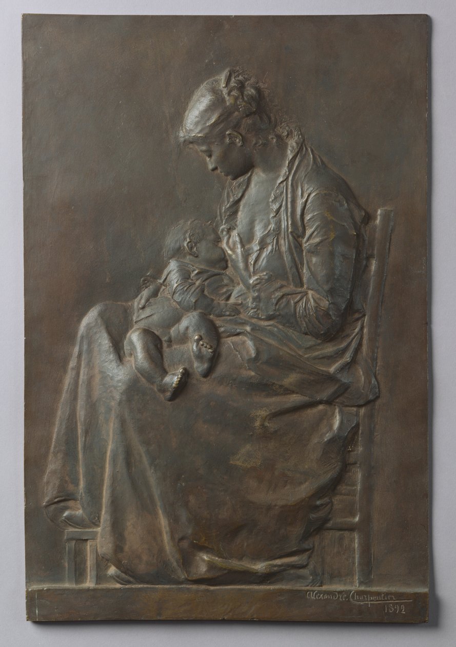 Anne ve Çocuk, 1892 (bronz) by Alexandre Charpentier