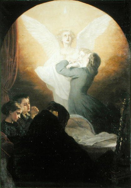ಮದರ್ಸ್ ಲಾಸ್ಟ್ ಕಿಸ್, c.1865 ಟರ್ಕ್ by Alexandre Antigna