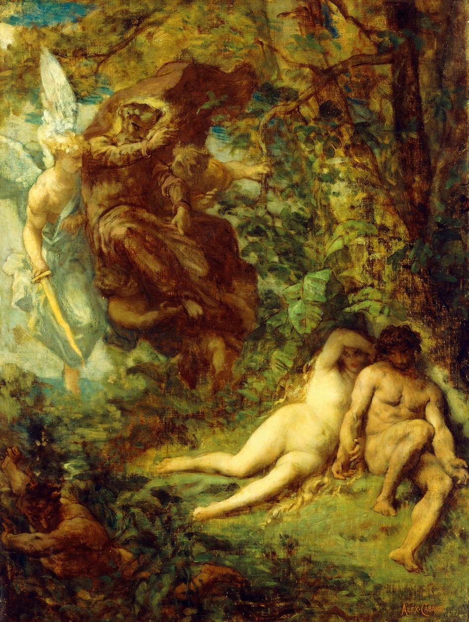 Paradise Lost için çalışma, by Alexandre Cabanel