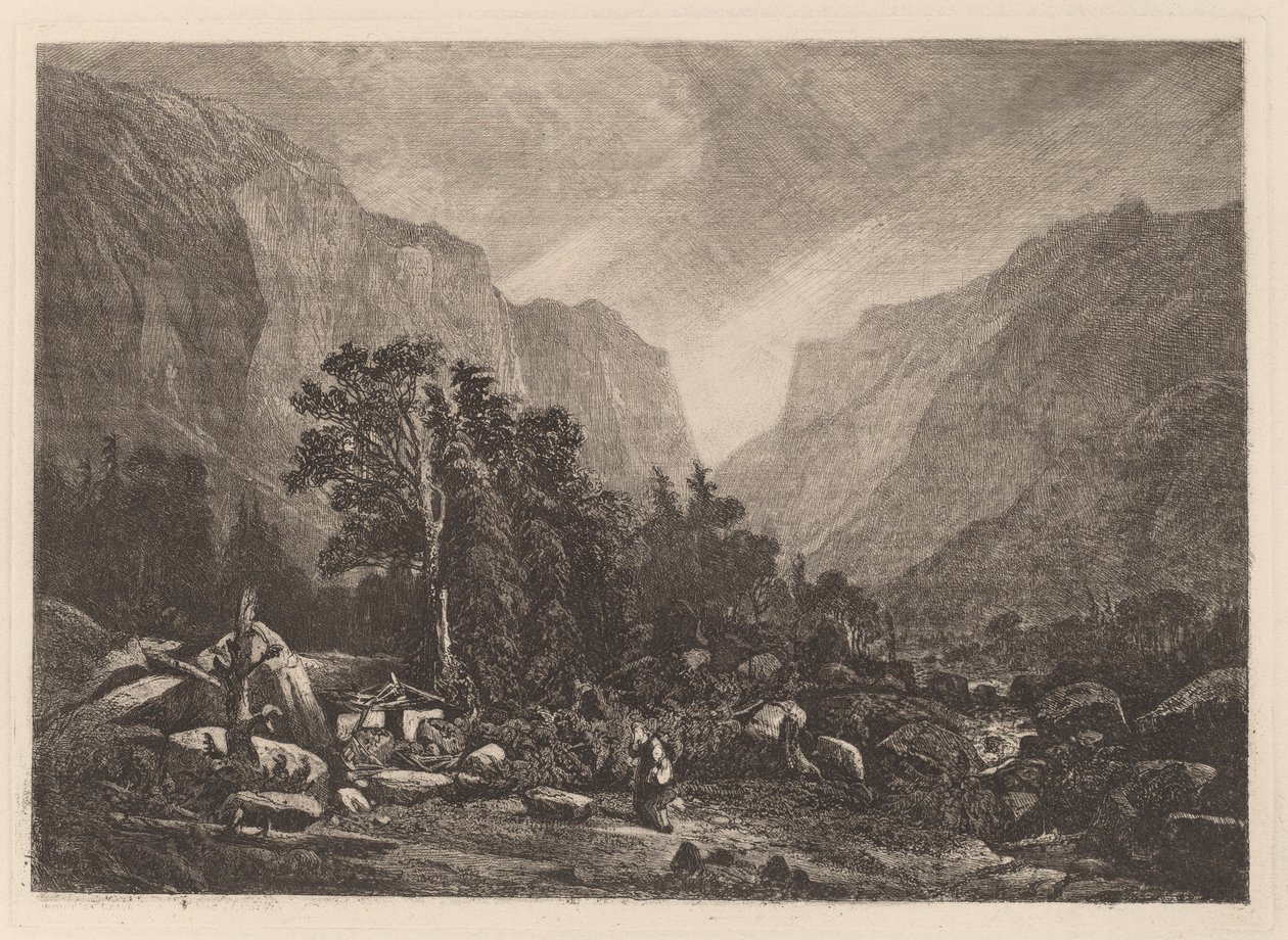 Yıkılmış Bir Evin Yanındaki Çift by Alexandre Calame